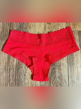 NWOT Victorias Secret “The Lacie” Red Panty Size Extra Small